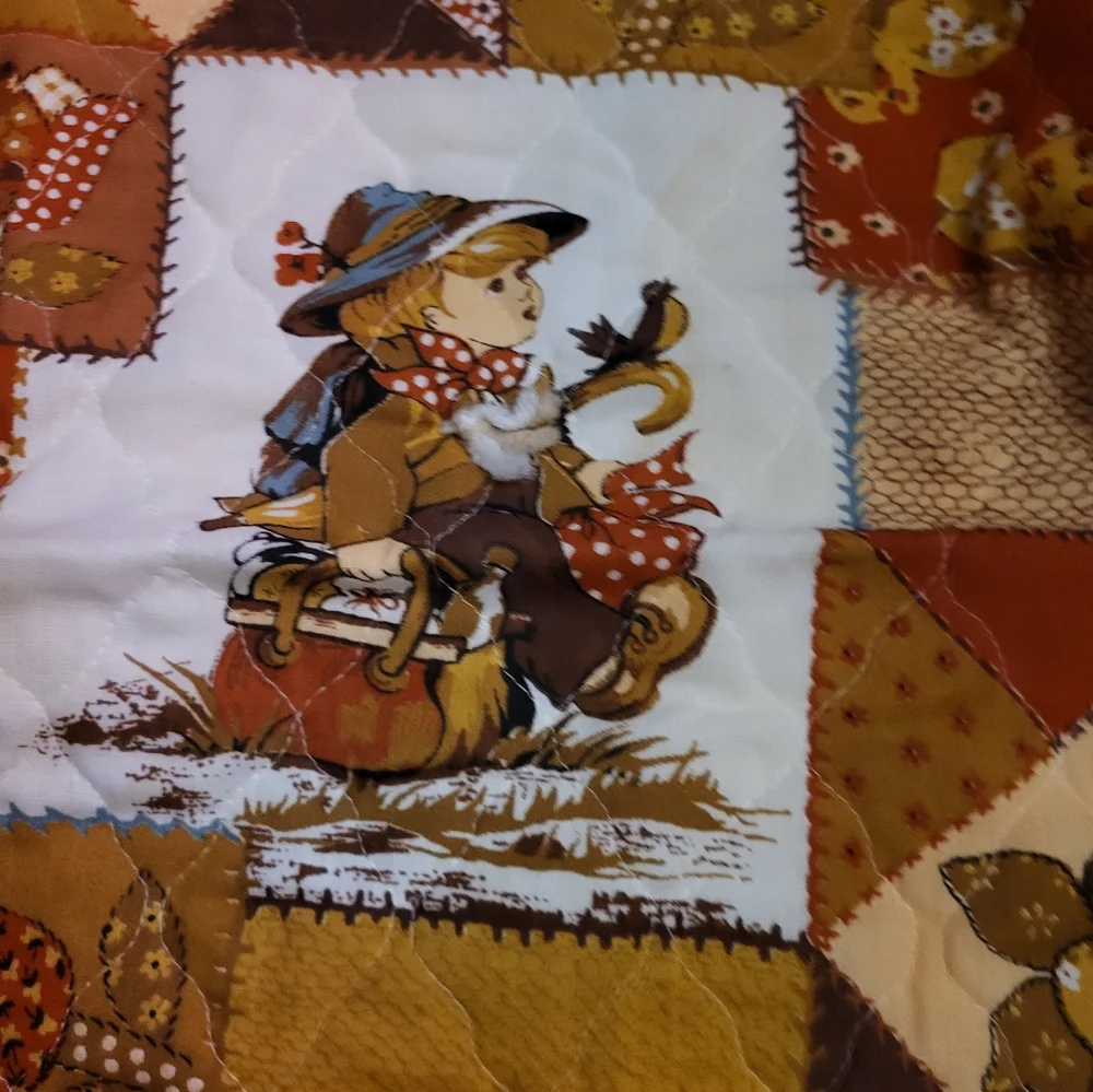 Vintage Hand Crafted Cottagecore Country Granny Patchwork  Quilt
